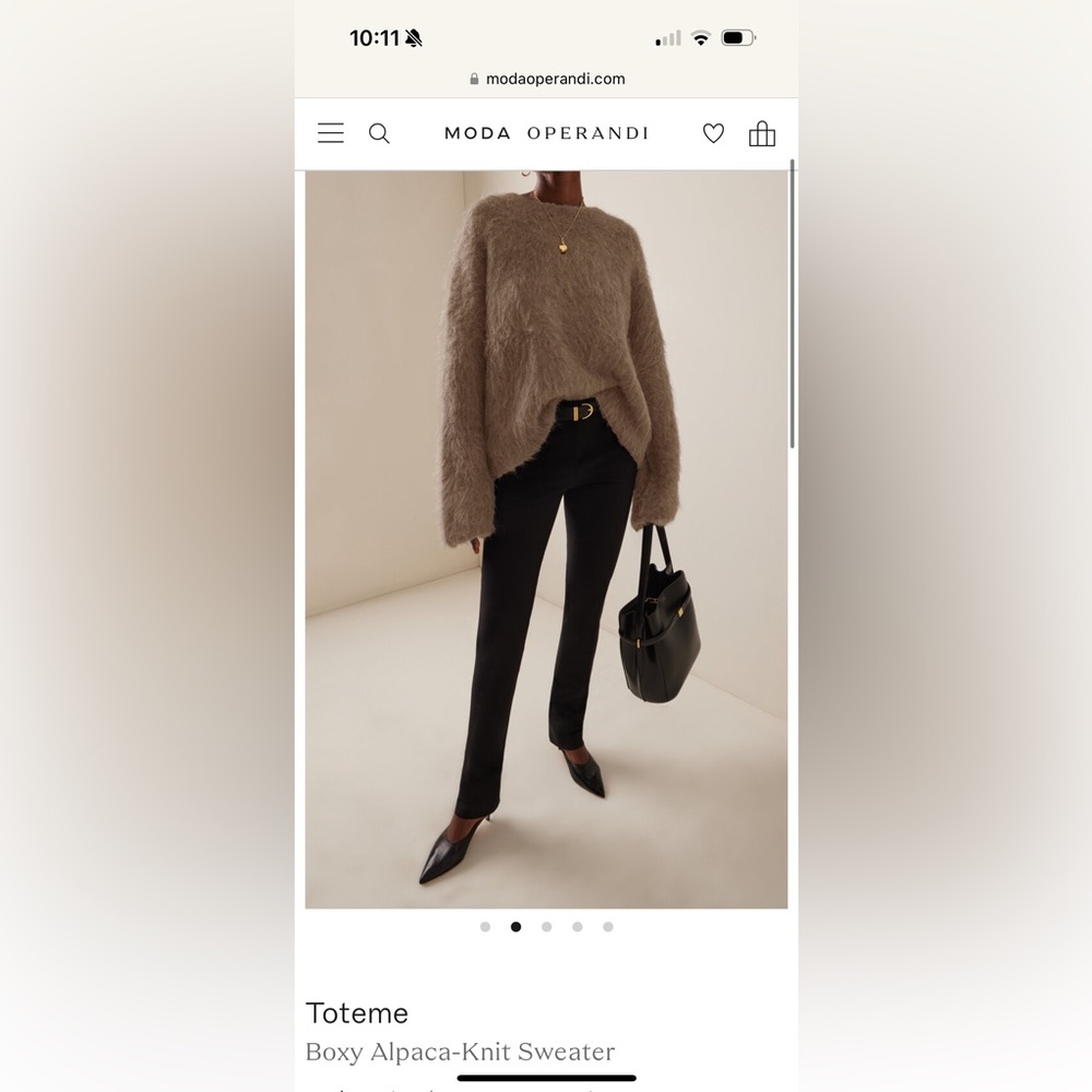 Toteme boxy mohair sweater - chocolate brown
